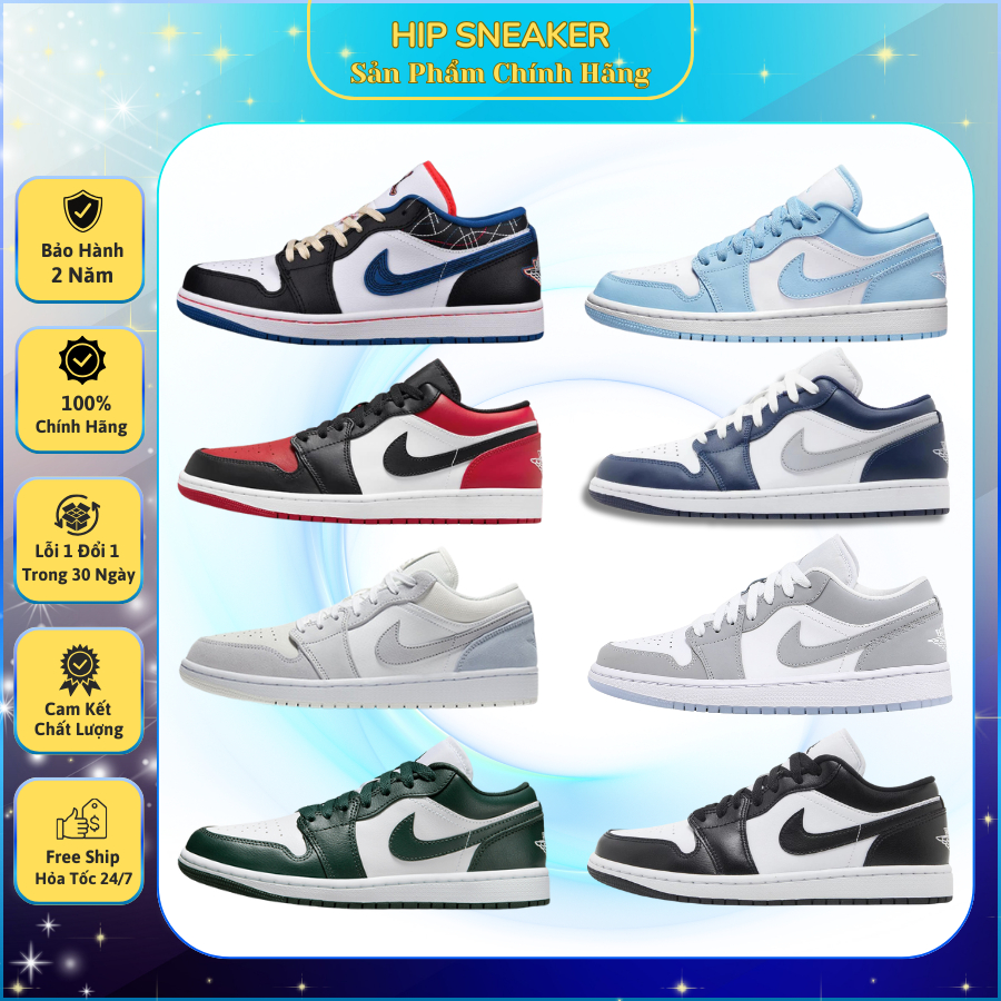 Giày Nike Jordan1 Low Full Đủ Mẫu Cổ Thấp Nam Nữ Dễ Phối Đồ Cực Hot Full Box.
