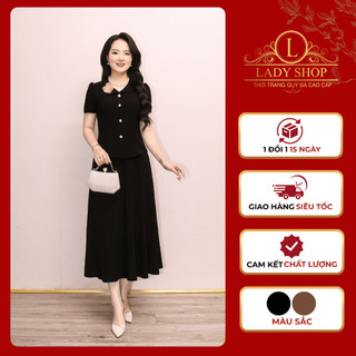 Set bộ trung niên áo mango + chân váy cao cấp Ladyshop T338 T541 đủ size 48-75kg