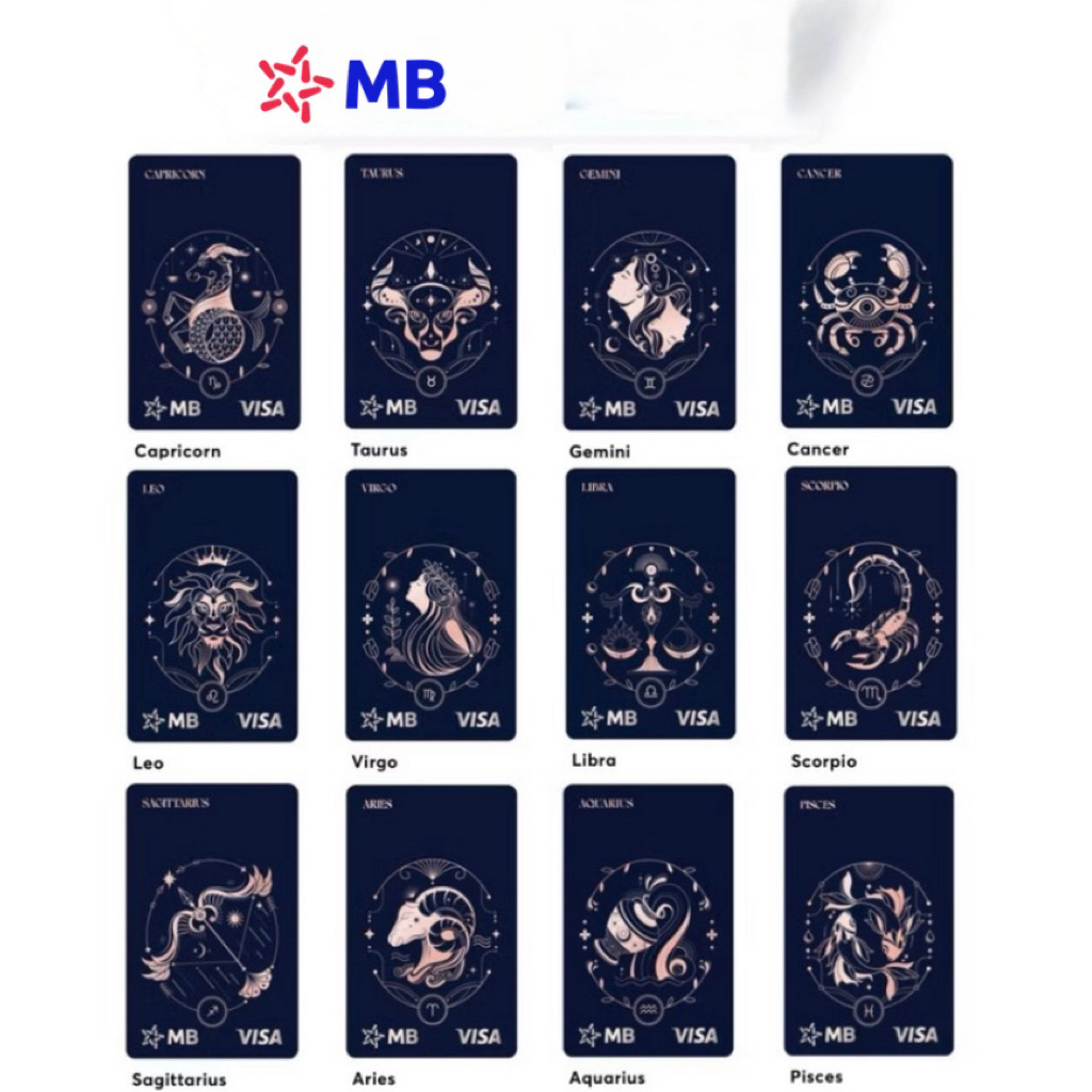 Dịch vụ phát hành thẻ MB Hi Visa Collection - Cung hoàng đạo