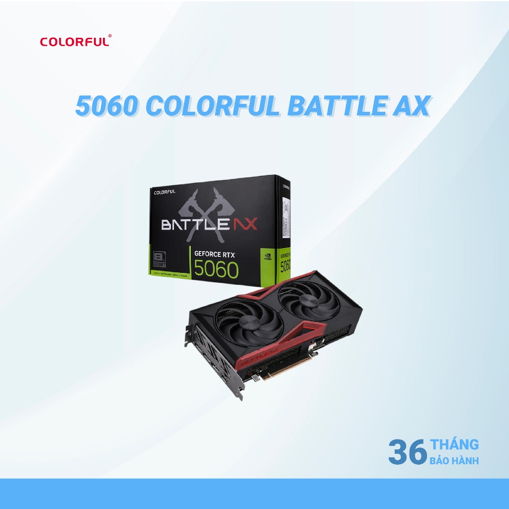 VGA CARD MÀN HÌNH COLORFUL RTX 5060 BATTLE AX DUO 8GB-V