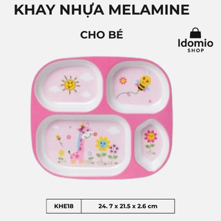 Combo Khay Ăn Cho Bé Vu Nhộn Nhựa Melamine Hàng Việt Nam- KHE18