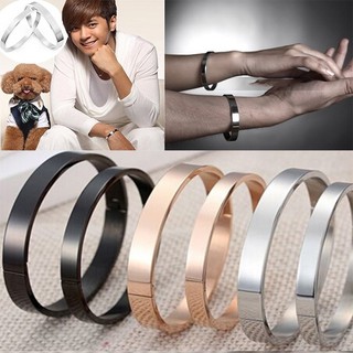 Vòng Tay Titan Trơn Có Khóa Có Size Nam Nữ Unisex  Titan Không đen TT 0504
