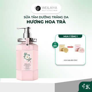  Sữa tắm trắng da thơm lâu hương hoa trà Weilaiya Niacinamide Shower Gel 450ml dưỡng da mềm mịn 