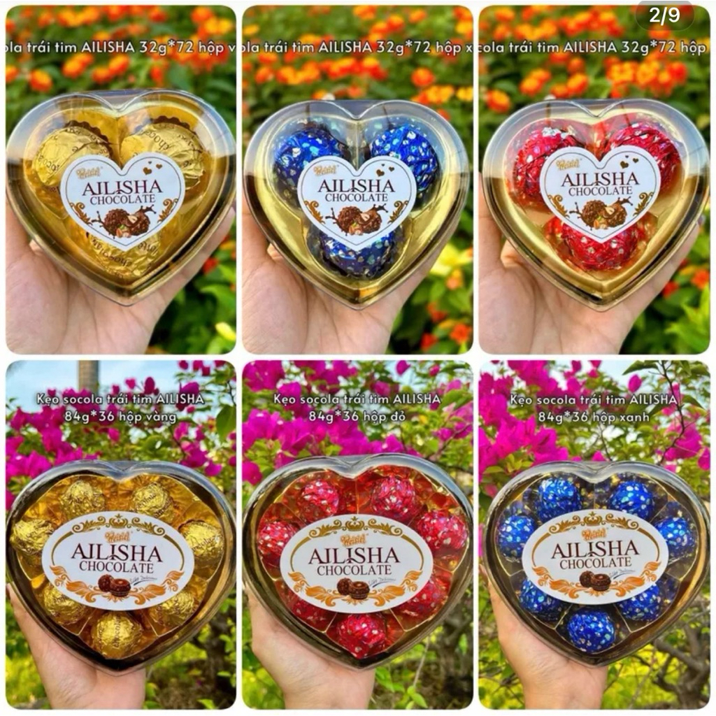 Kẹo Socola Trái Tim 8 Viên Ailisha/Most Sweet