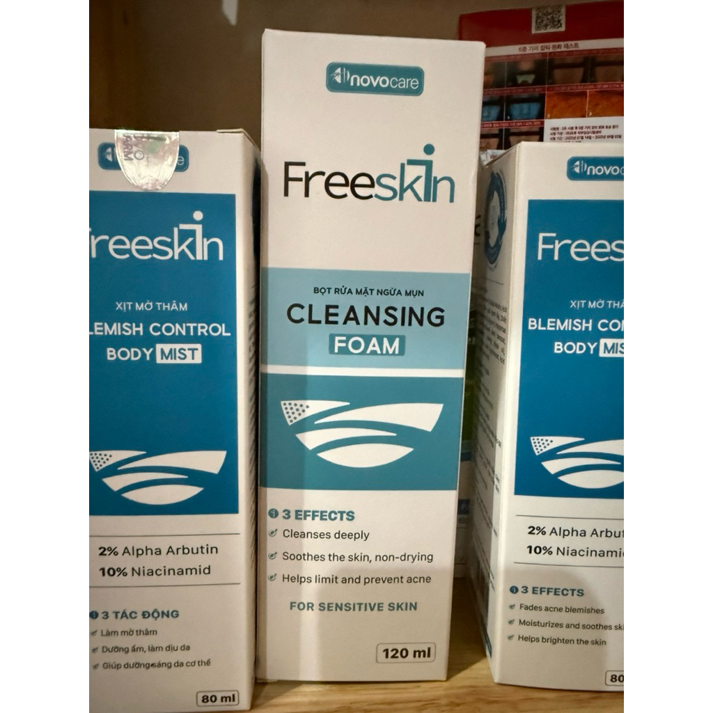 ✅[Chính Hãng] Sữa rửa mặt ngừa mụn dạng bọt Freeskin Cleansing Foam 120ml| Bs Việt Hà Da Liễu khuyên