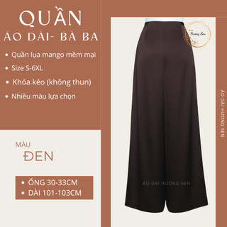 Quần lụa ống rộng mặc áo dài truyền , chất mềm mát phối áo bà ba 20 màu S-6XL