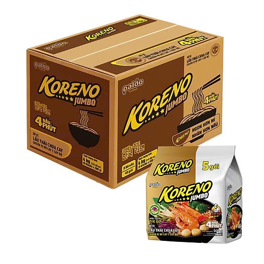 Mì cay hương vị Lẩu Thái Koreno - Chuẩn vi mì cay 7 cấp độ