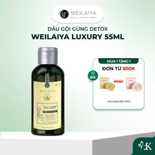   Deal sốc Luxury  Dầu gội gừng detox Weilaiya Luxury mini 55ml dành cho da đầu dầu bết ngăn rụng và kích mọc tóc 