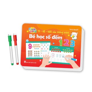 Flash card 32 Thẻ Tô - Vẽ - Viết Xóa Thông Minh Bé Học Chữ Cái Chữ Số