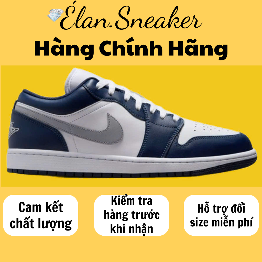 [ Hàng Chính Hãng ] Giày_JD1 xanh navy vệt xám full box