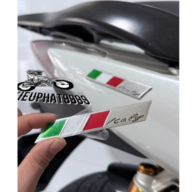 Tem Nhôm 3 màu ITALY sẵn keo giá 1 miếng