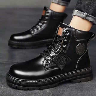 Q2M-CH229 Giày boots cao cổ nam da pu mẫu mới 2026 đế tăng chiều cao 5cm chống trơn trượt