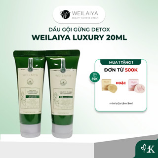  Dầu gội gừng detox Weilaiya Luxury mini 20ml dành cho da đầu dầu bết ngăn rụng và kích mọc tóc 