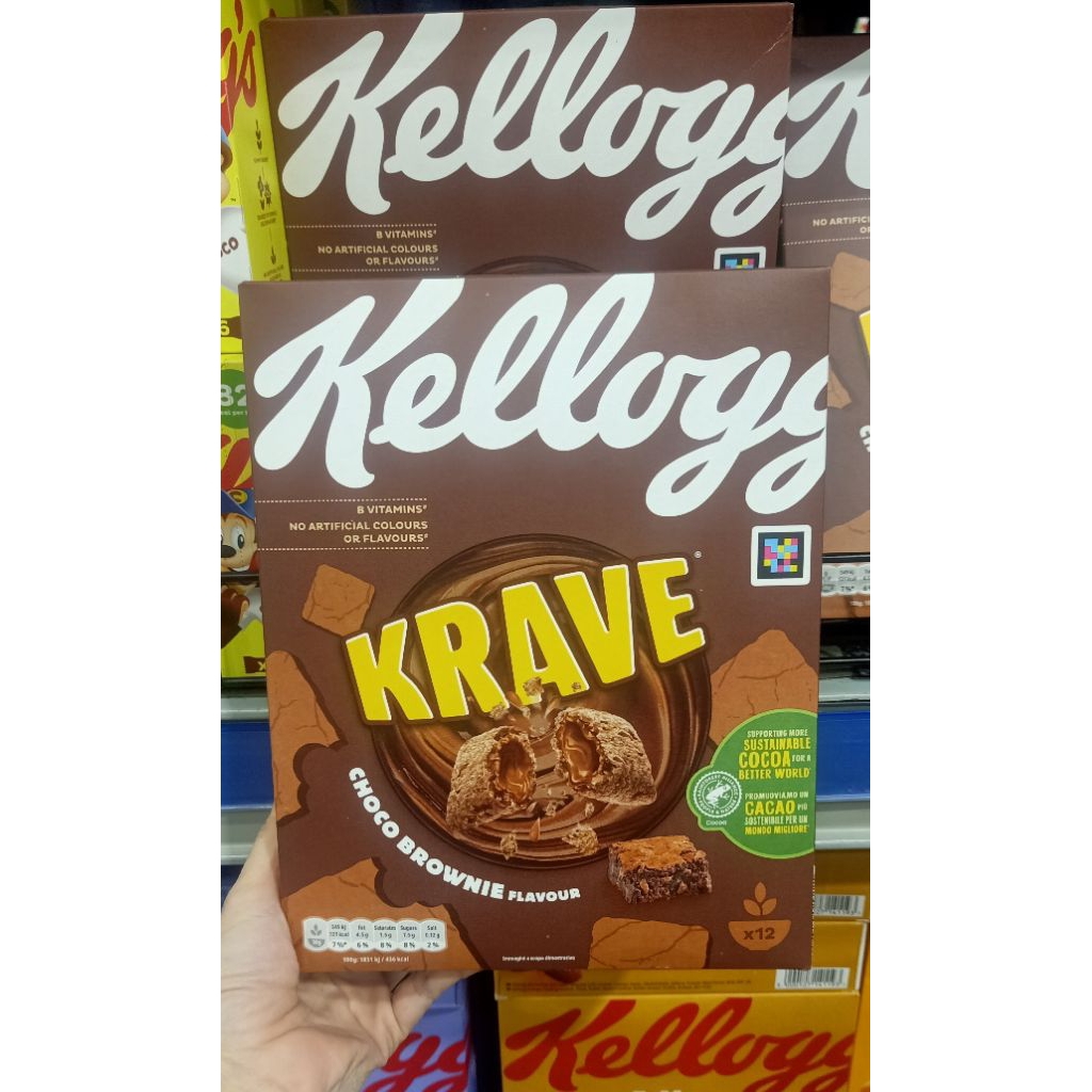 [ Date Mới ] Ngũ cốc ăn sáng Kellogg's Krave hương vị Choco Brownie (Choco Brownie Flavour) 1 Hộp 37