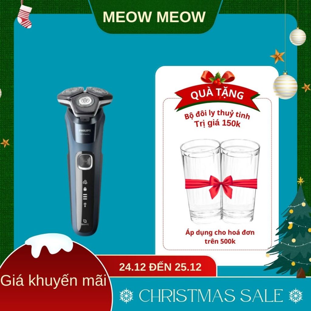 Máy cạo râu Philips S5880/20 tích hợp 45 lưỡi cắt tự mài