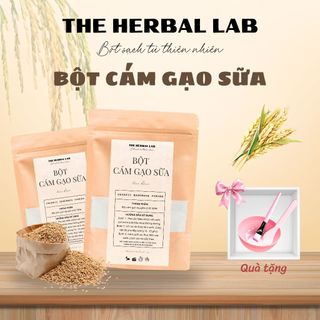   THE HERBAL LAB  Bột Cám gạo sữa nguyên chất + tặng bộ dụng cụ đắp mặt 