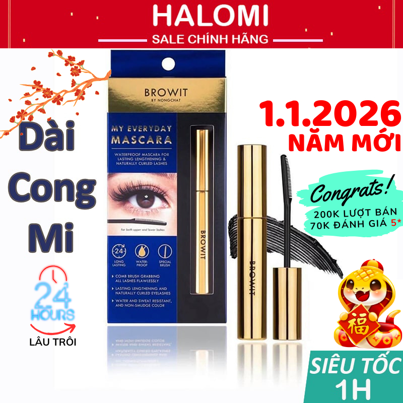Mascara Nongchat Browit Thái Lan Làm Dày Dài Mi Chuyên Dụng Cho Makeup