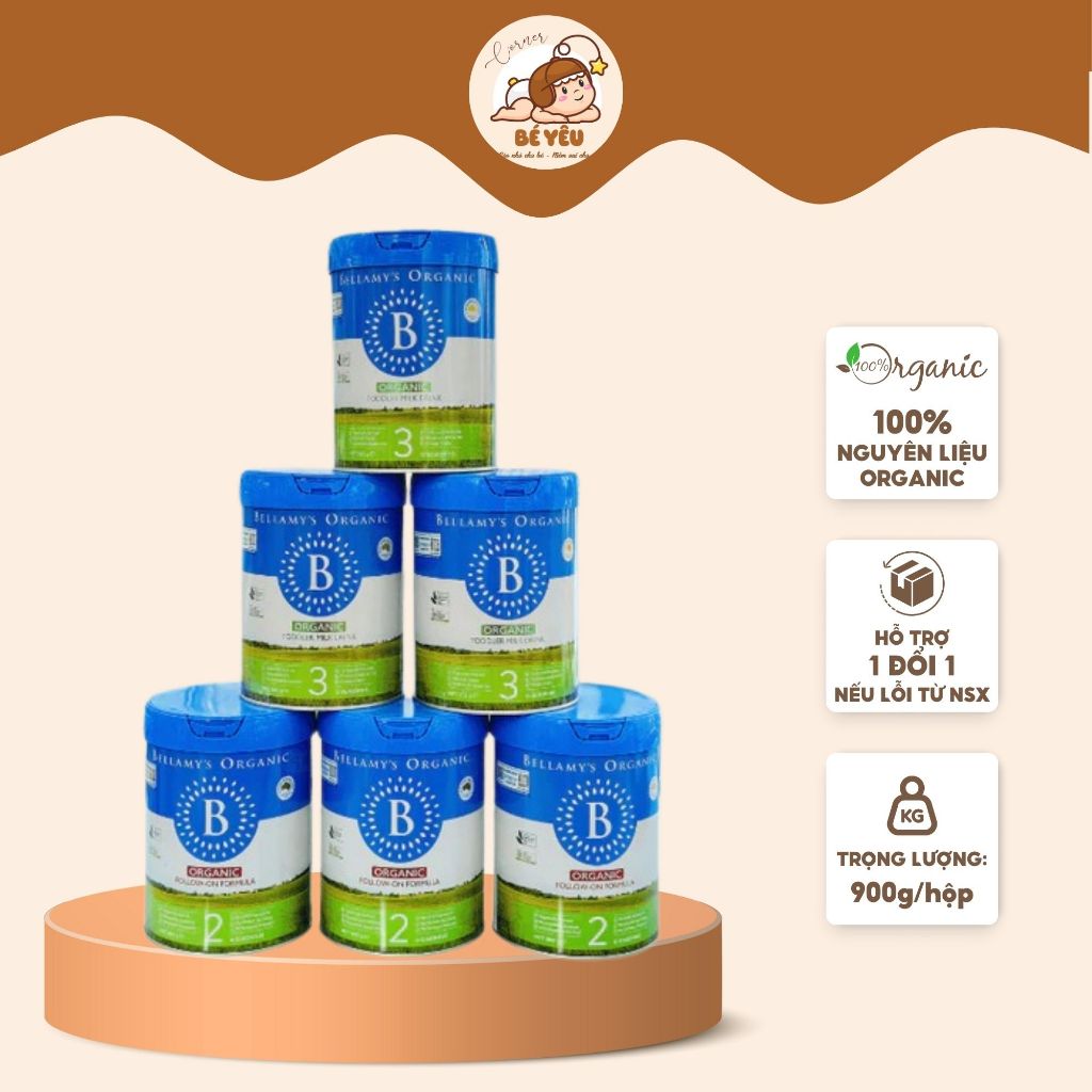 Sữa Bột Bellamy's Organic Classic 8HMO Hỗ Trợ Tiêu Hóa, Tăng Cường Chiều Cao, Miễn Dịch 800g