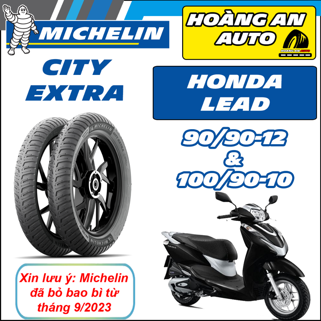 (CITY EXTRA - LEAD, SCR) Vỏ lốp xe Michelin City Extra cho HONDA LEAD size 90/90-12 và 100/90-10