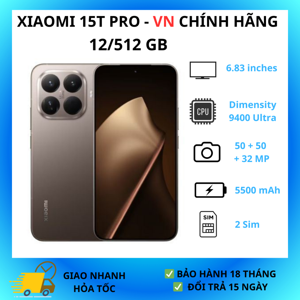Điện Thoại Xiaomi 15T Pro (12-512) - Chính Hãng