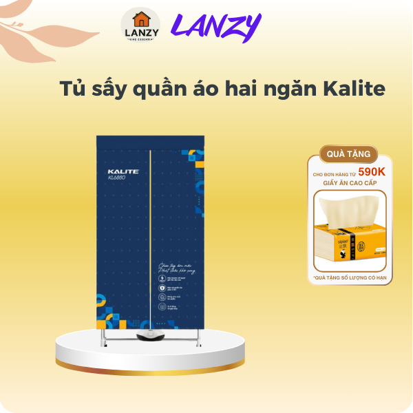 Tủ sấy quần áo Kalite KL6880 tiết kiệm thời gian