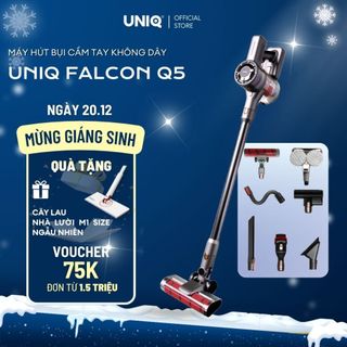   HỎA TỐC  Máy Hút Bụi Không Dây Cầm Tay Cao Cấp UNIQ Falcon Q5 Động Cơ BLDC Mạnh Bền Êm Pin Sạc Giường Đệm Nệm 
