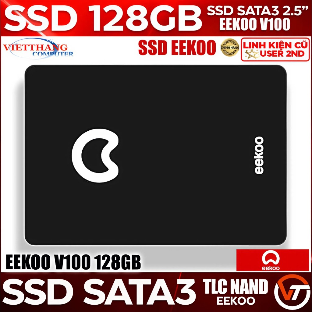 Ổ cứng SSD 128GB Eekoo V100 SATA3 SSD cũ đã qua sử dụng ( Cũ - 2nd )