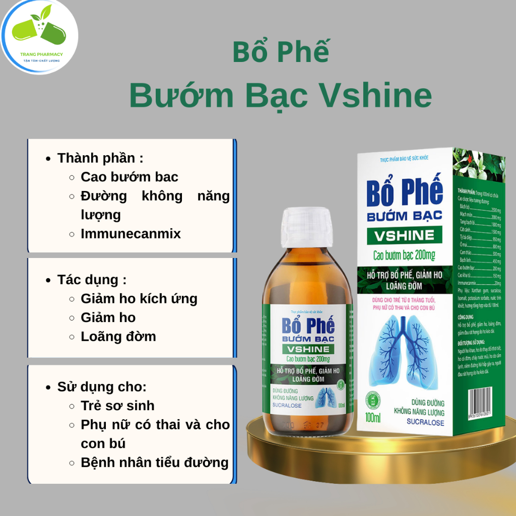 Bổ phế bướm bạc Vshine