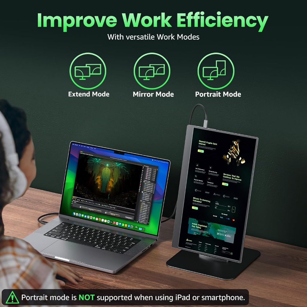 Màn Hình Di Động 14/15.6 Inch Tích Hợp Loa Kép FHD 1080P Tương Thích Laptop Máy Tính Bảng Điện Thoại Ps4 Switch Macbook | BigBuy360 - bigbuy360.vn