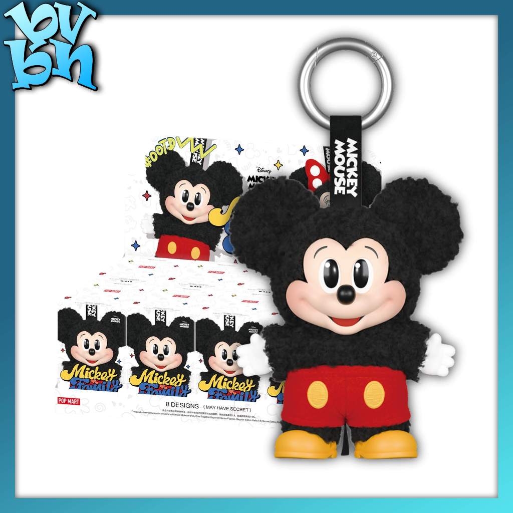 Hộp mù ngẫu nhiên Mickey Family Cute Together Keychain Series Figures POP MART
