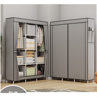 Tủ quần áo tủ vải khung inox tủ đựng quần áo vải khung thép 3d áo 3.2.1 buồng 6 ngăn tủ treo quần áo