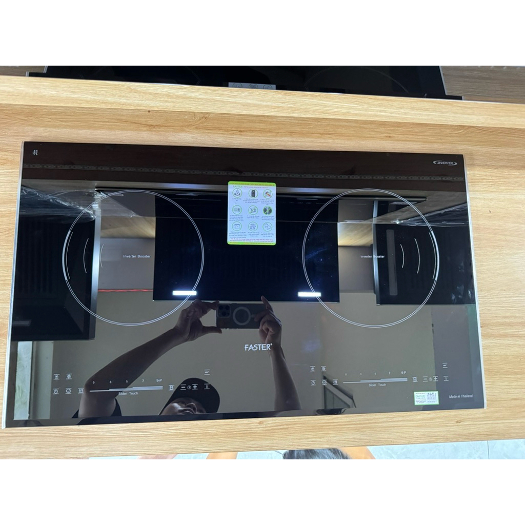 COMBO 1 Bếp Từ Đôi FASTER 900LX Serial 9, Máy Hút Mùi Faster TG899 Premium