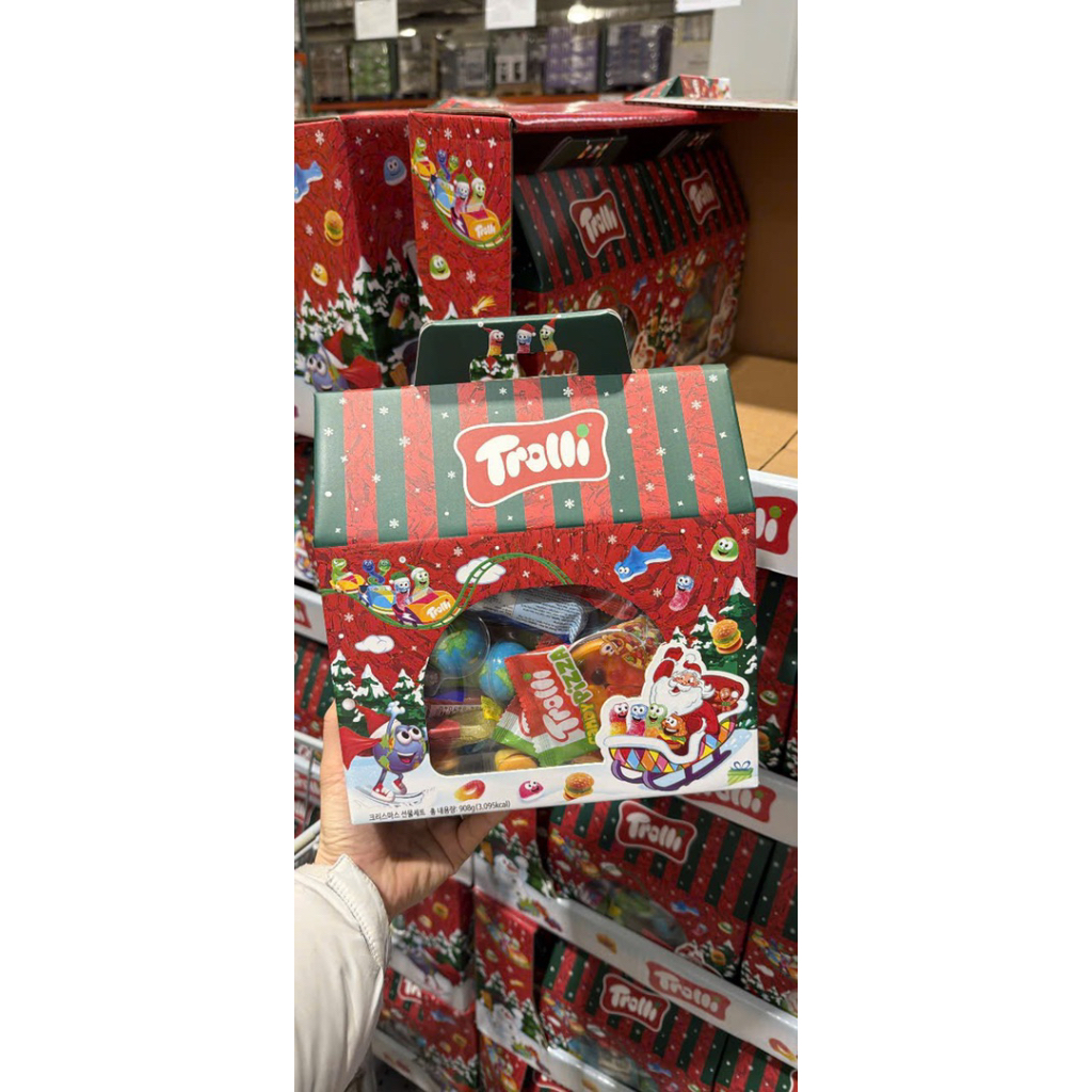 🍭🍬🎅🏻🎄⛄️❄️ KẸO DẺO GIÁNG SINH MIX ĐỦ LOẠI HỘP NGÔI NHÀ NOEL CAO CẤP CỦA HÀN QUỐC TROLLI CHRISTMAS HOU