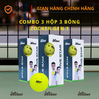 [COMBO 3 HỘP BÓNG 3] Bóng Pickleball Zocker Fivestar Gen 1 – Chính Hãng, Bóng Bền Đẹp, chất lượng Chuẩn Thi Đấu quốc tế