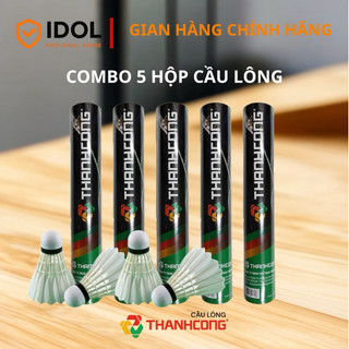 Combo 5 Hộp Cầu Lông Thành Công Chính Hãng (60 Quả) – Bền, Chuẩn Thi Đấu