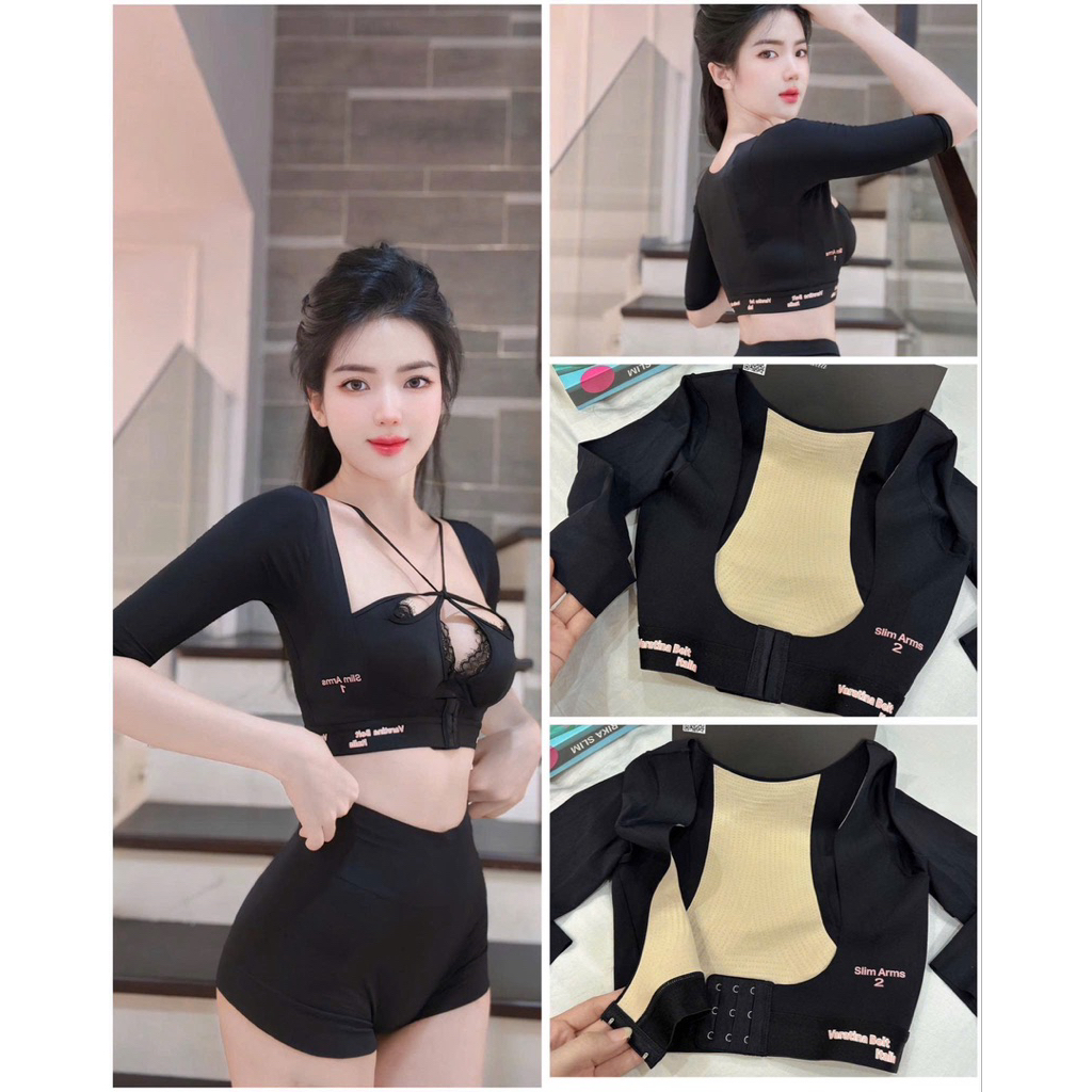Mua 1 Áo Tặng 1 Lăn Mỡ - Áo Gen Tay Định Hình Bắp Tay Lưng Vai - Varatina Belt Chuẩn Ý.