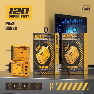 Củ Sạc Nhanh 120W Siêu Tốc 4 Cổng PD + QC 4.0 – Sạc Full Pin Trong 20 Phút, Tương Thích Mọi Thiết Bị