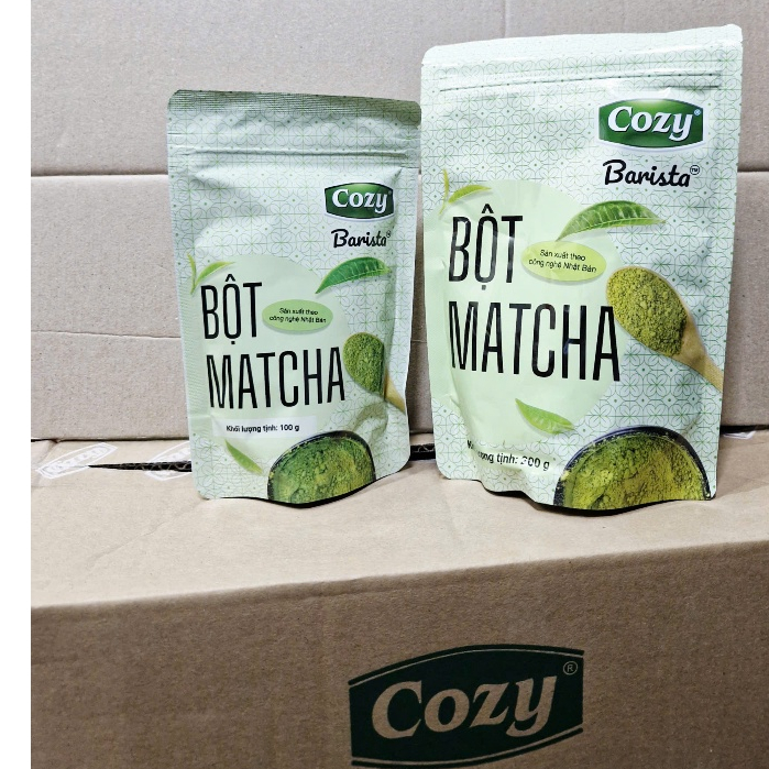 Bột Matcha Cozy Barista, Bột Trà Xanh Pha Matcha Latte Dây Chuyền Sản Xuất Nhật Bản 100g/200g