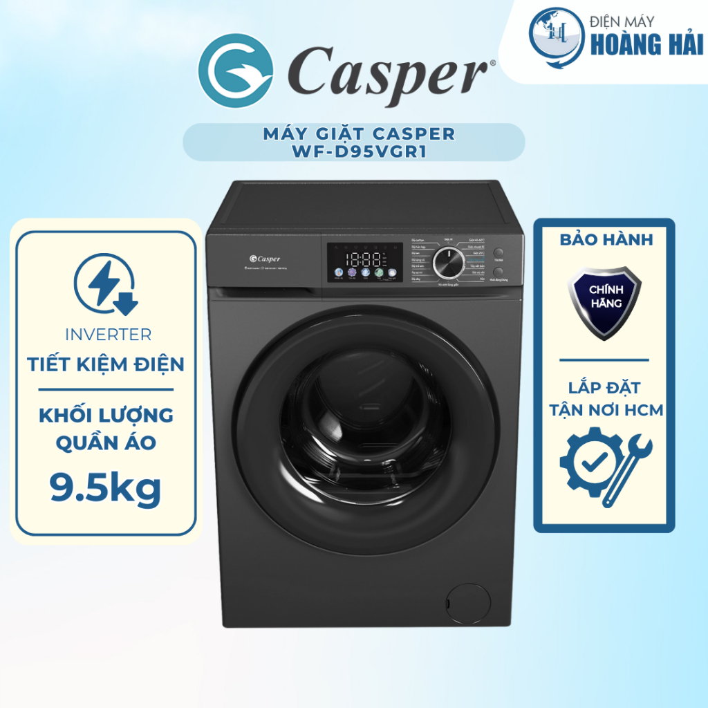 WF-D95VGR1 (9.5Kg) | WF-D125VGR1 (12.5Kg) |  Máy giặt Casper ProWash Inverter - Chính hãng