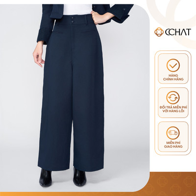 Quần Ống Rộng 𝐂𝐂𝐇𝐀𝐓 Dáng Suông Nhẹ Terra Chất Liệu Kaki 25QDK2026ST