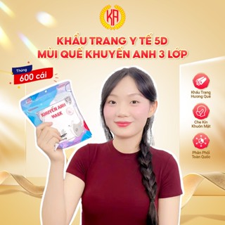   ShopeeLive Tặng 20 chiếc  600c Khẩu Trang Y Tế 5D Mùi Quế Khuyến Anh 3 Lớp Size To Giúp Chống TiaUV 