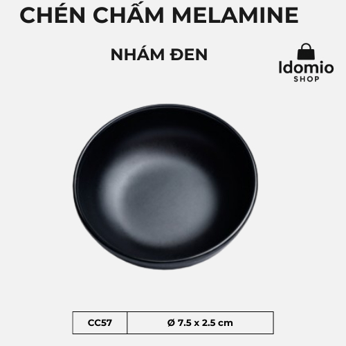 Combo Chén Nước Chấm Tròn Melamine Màu Đen– CC57N