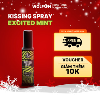  Xịt Thơm Miệng Kissing Spray LYD Wolf ON Hương Excited Mint  Bạc Hà The Mát Sảng Khoái Nhỏ Gọn 20ml 