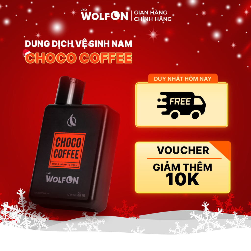  Dung Dịch Vệ Sinh Nam Giới LYD Wolf ON Choco Coffee Ngọt Ngào Sạch Thơm Cuốn Hút 95ml 