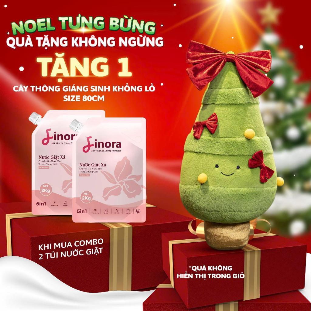 [Tặng 1 Cây Thông Khổng Lồ] Combo 2 Nước Giặt Xả Finora 2kg Hương Thơm Rosé Mystique