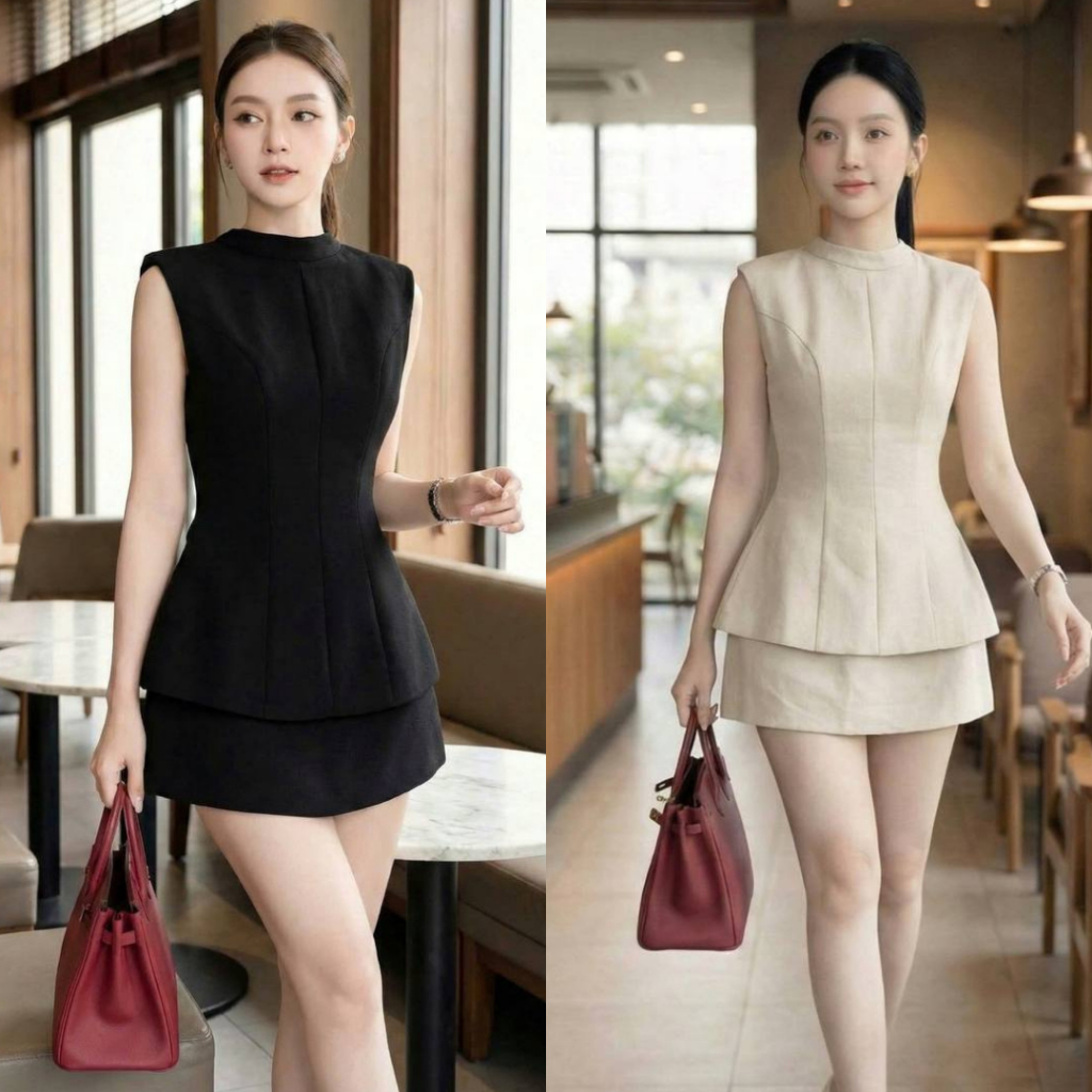 Set Váy Nữ Sát Nách Cổ Trụ Sang Chảnh FMSTYLE SHOP – Tôn Eo Hách Dáng Chuẩn Form Hàn Quốc 25110924