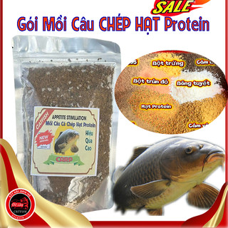 Gói Mồi Câu Cá Chép Hạt Hạt Protein 500gr-mồi chuyên cá chép-MỒI CHUYÊN CHÉP