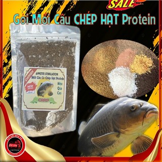 Gói Mồi Câu Cá Chép Hạt Hạt Protein 500gr-mồi chuyên cá chép-MỒI CHUYÊN CHÉP