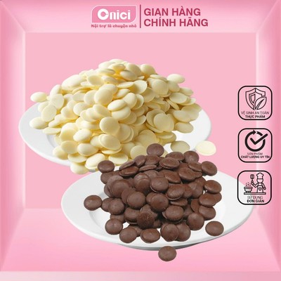 Socola đen, socola trắng 250gr tự chọn ONICI nguyên liệu làm chocolate bark (tròn/thanh ngẫu nhiên)