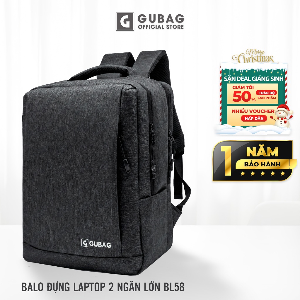Balo 2 ngăn laptop chính hãng GUBAG, dành cho người đi làm, công sở, đựng vừa 15,6 inch